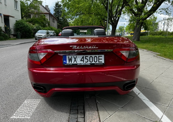 Maserati GranCabrio cena 299000 przebieg: 40700, rok produkcji 2015 z Warszawa małe 562